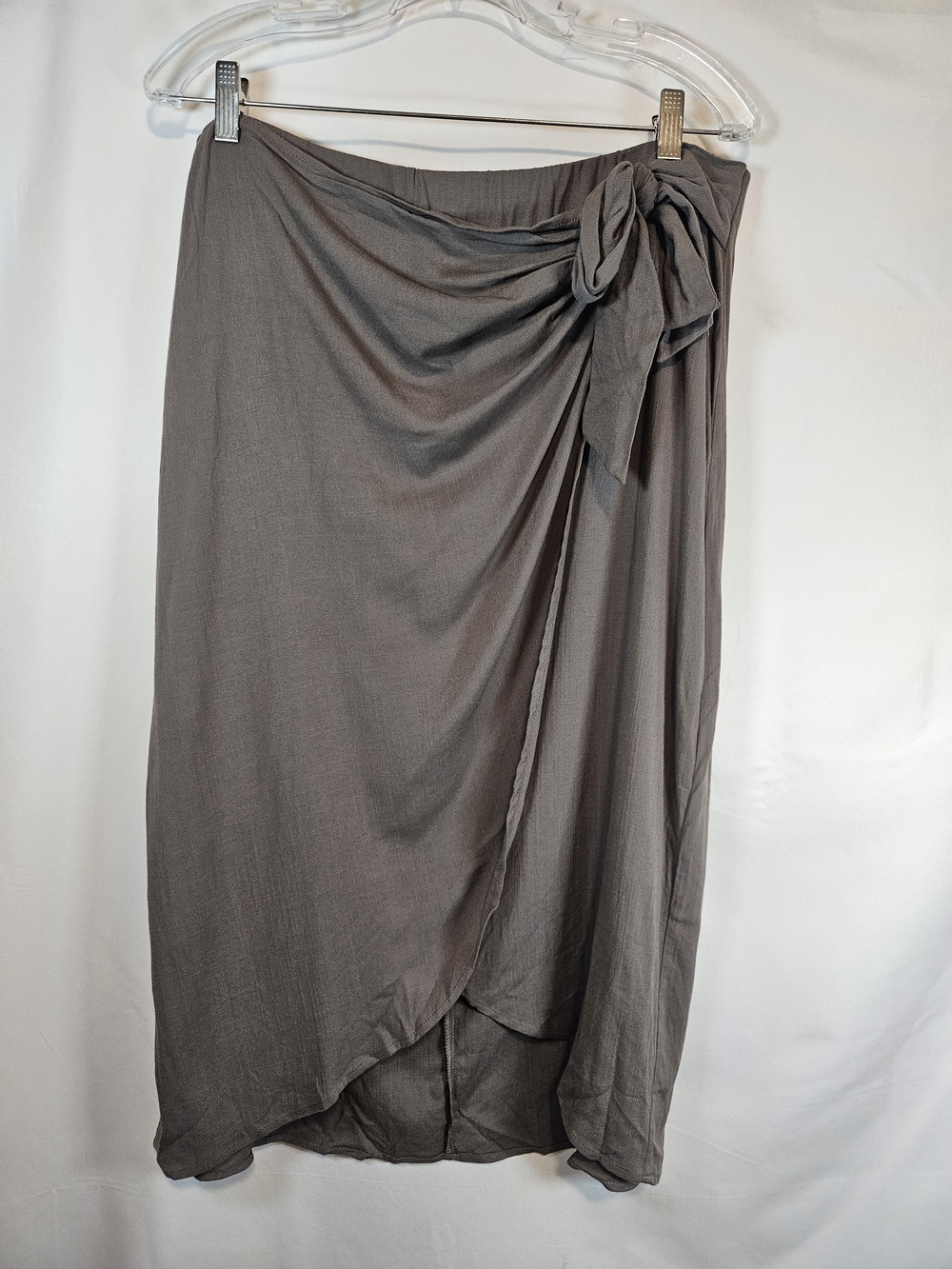 torrid Brown High-Low Wrap Skirt with Side Tie